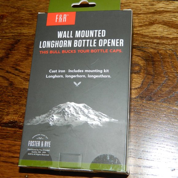 Foster & Rye Wall Mount Longhorn Bottle Opener - Picture 2 of 2